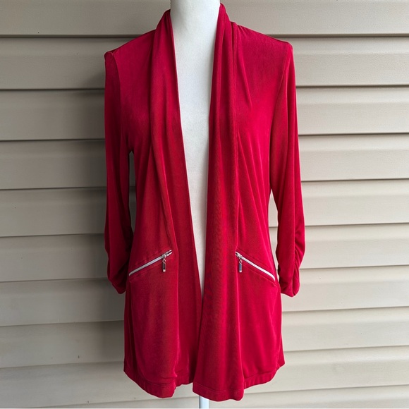 Chico's Sweaters - •Chico's• Travelers Vibrant Open Front Cardigan - Size 8